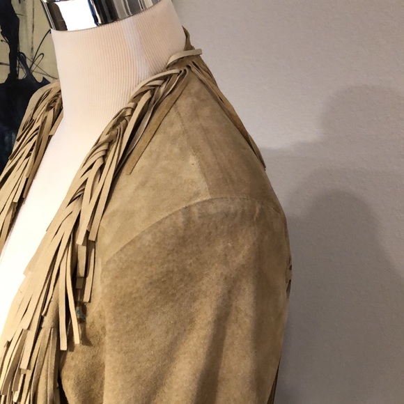 Western Suede Hand Painted Jacket by Patty Lewis Native American - Picture 14 of 16